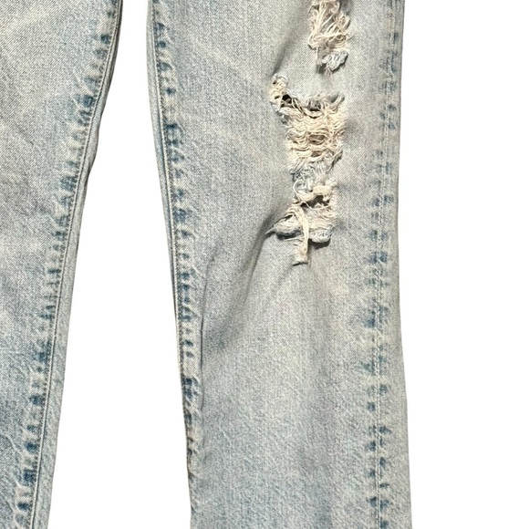 AG Adriano Goldschmied The Isabelle High Rise Straight Leg Denim Distressed Jean - Picture 4 of 13